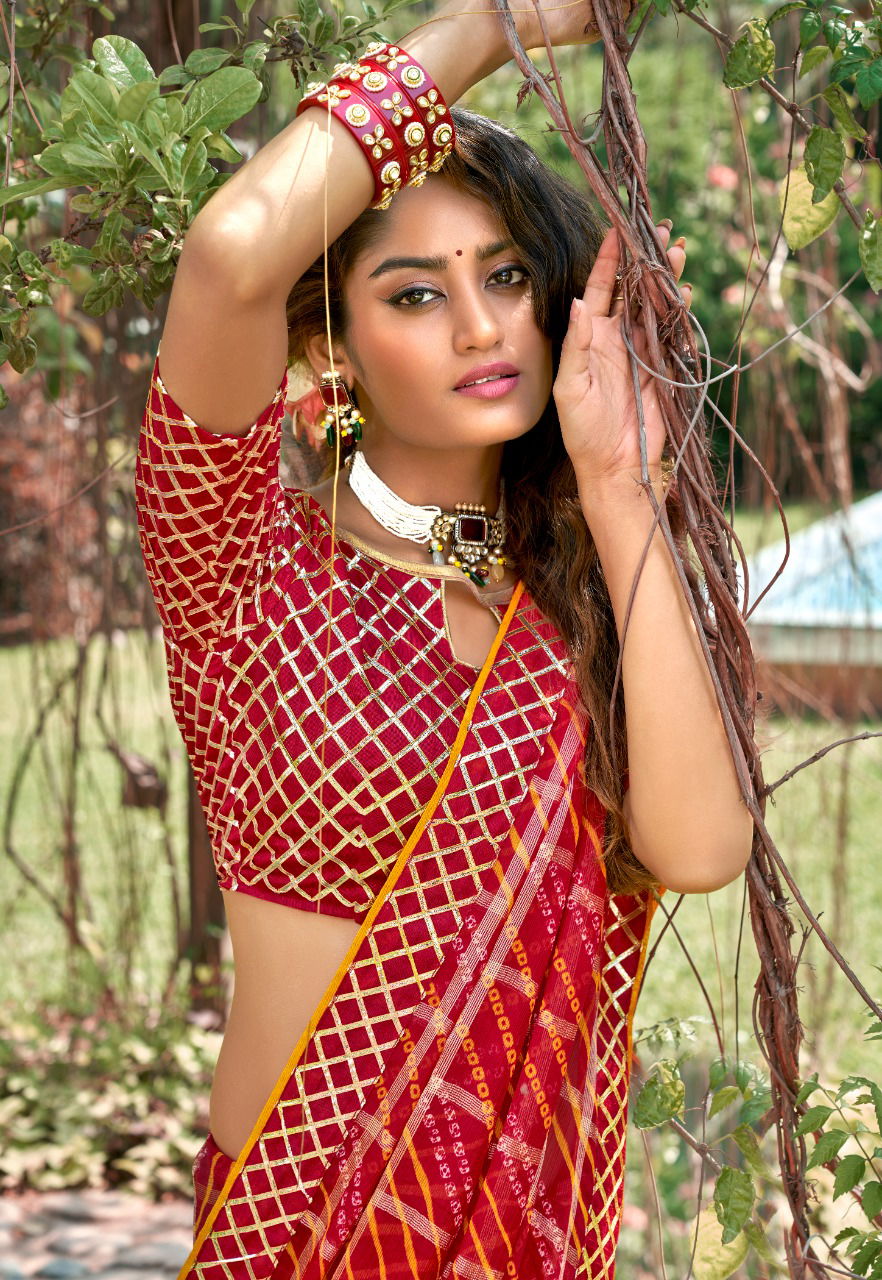 Kasvi Vaishnavi New Stylish Festive Wear Chiffon Designer Saree Collection